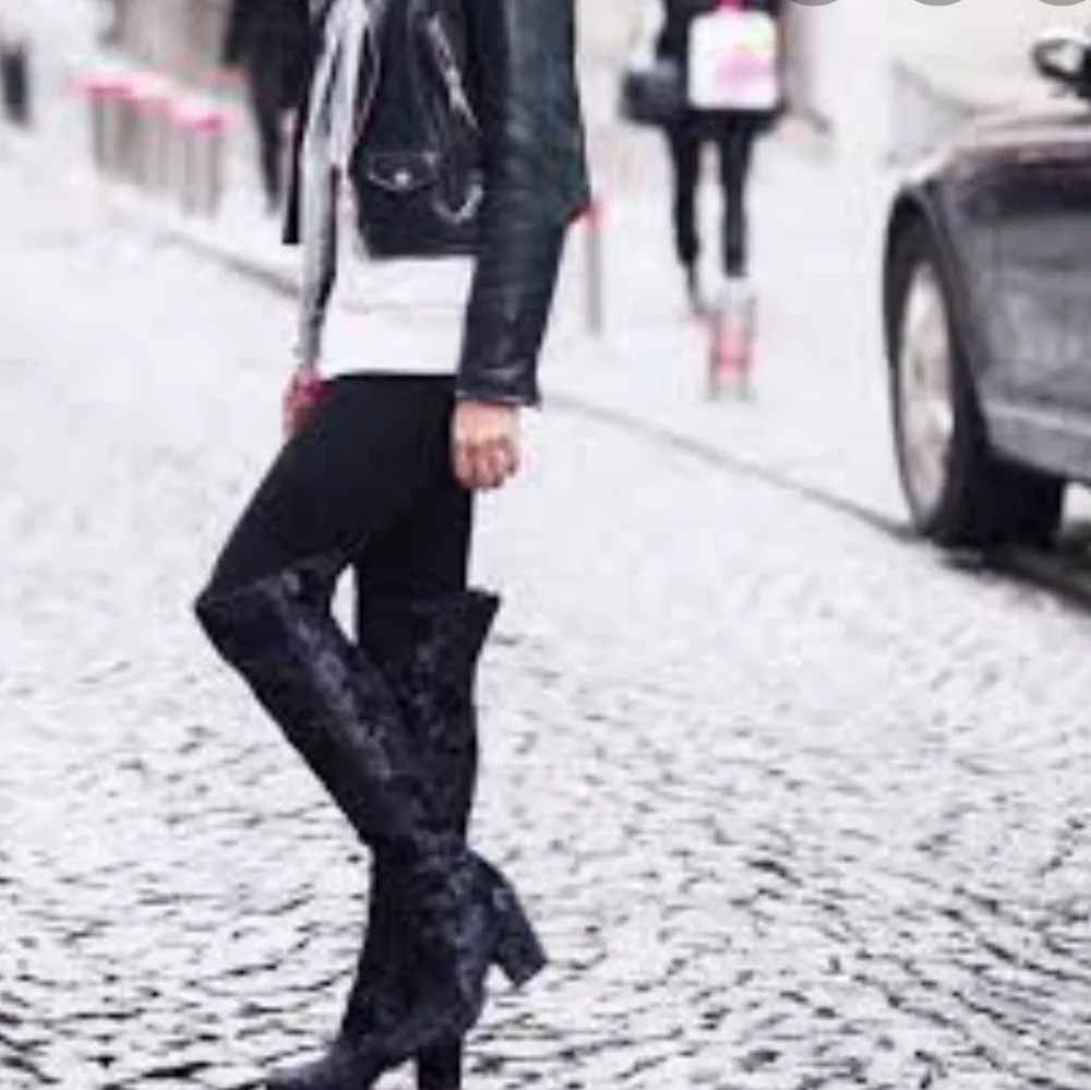 Stunning Brocade Print Nine West OTK Boots